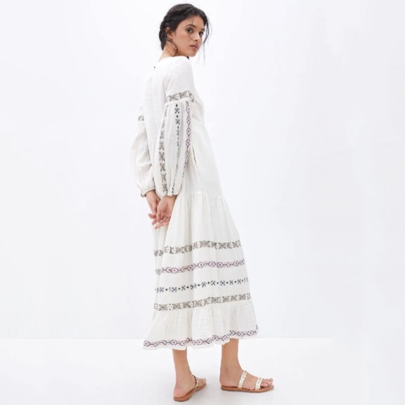 NWOT Lucienne Embroidered Maxi Dress by Anthropologie Size 6 - Picture 3 of 11